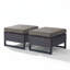 Repose-pieds de patio extérieur en osier avec coussin Ingvald (ensemble de 2)-1626738550-1619251986