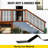 32.25" x 1" x 0.1" Staircase Baluster With Screws, Iron Deck Railing For Wood And Composite Deck.