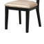 Ensemble de 2 chaises de salle à manger Yada, dossier à lattes, brun espresso