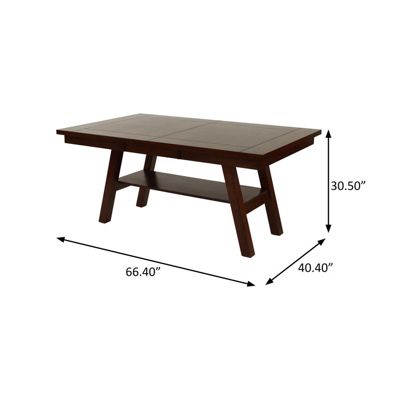 66.4" W DINING TABLE, WALNUT