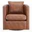 Fauteuil demi-tonneau pivotant en similicuir-1263490522