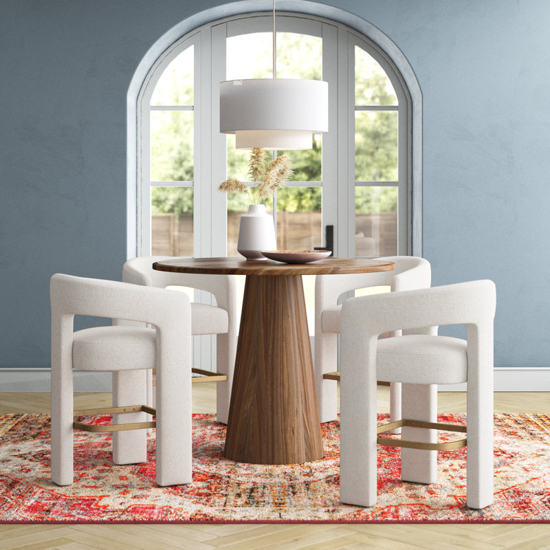 Darlington 5 - Person Pedestal Dining Set, White