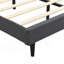 Structure de lit plateforme tapissier avec tête de lit moderne en tissu capitonné, ports USB, station de charge pratique, deux poches latérales, pas besoin de sommier-888513576-888513577