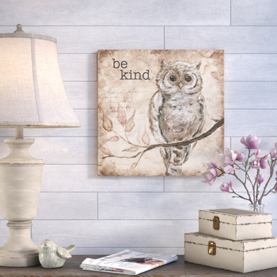 «Owl Sentiment», impression sur toile tendue