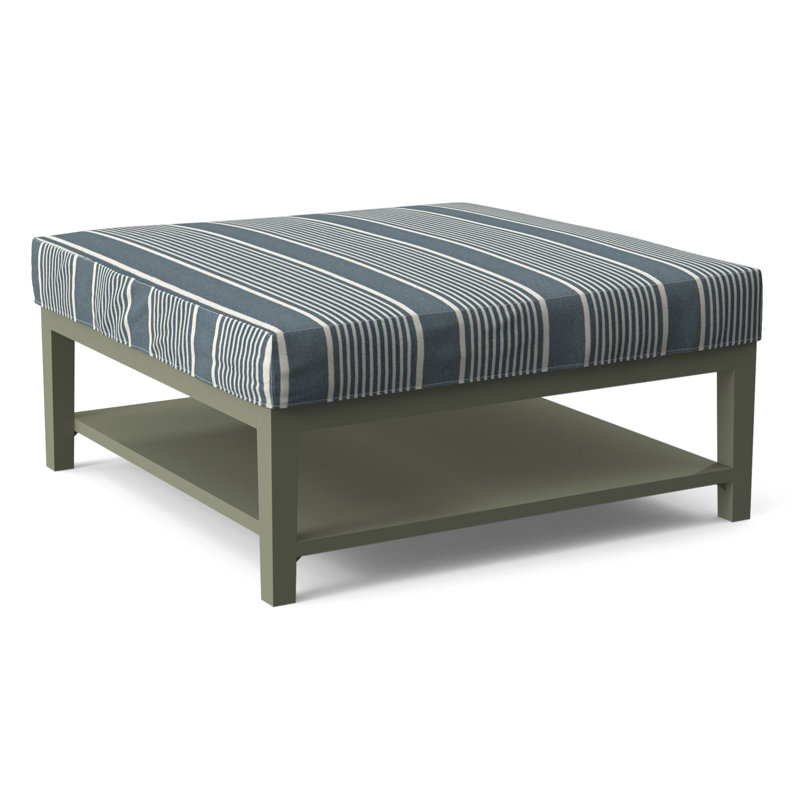 Hammond Square Ottoman, Eggshell Crypton Performance; 0884-93, Greystone Finish
