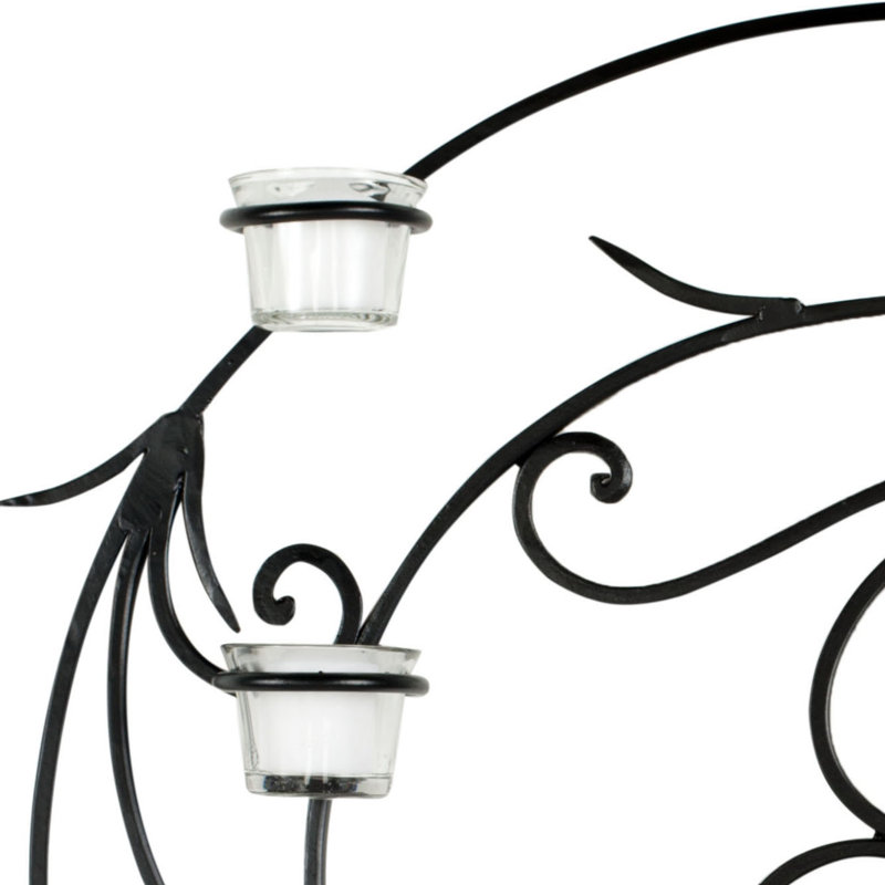 Porte-votive mural en métal et verre 23,6" de hauteur applique