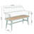 Modern Farmhouse Metal Spindle Back Bench, Entryway Accent Bench with Decorative Design-1988591106