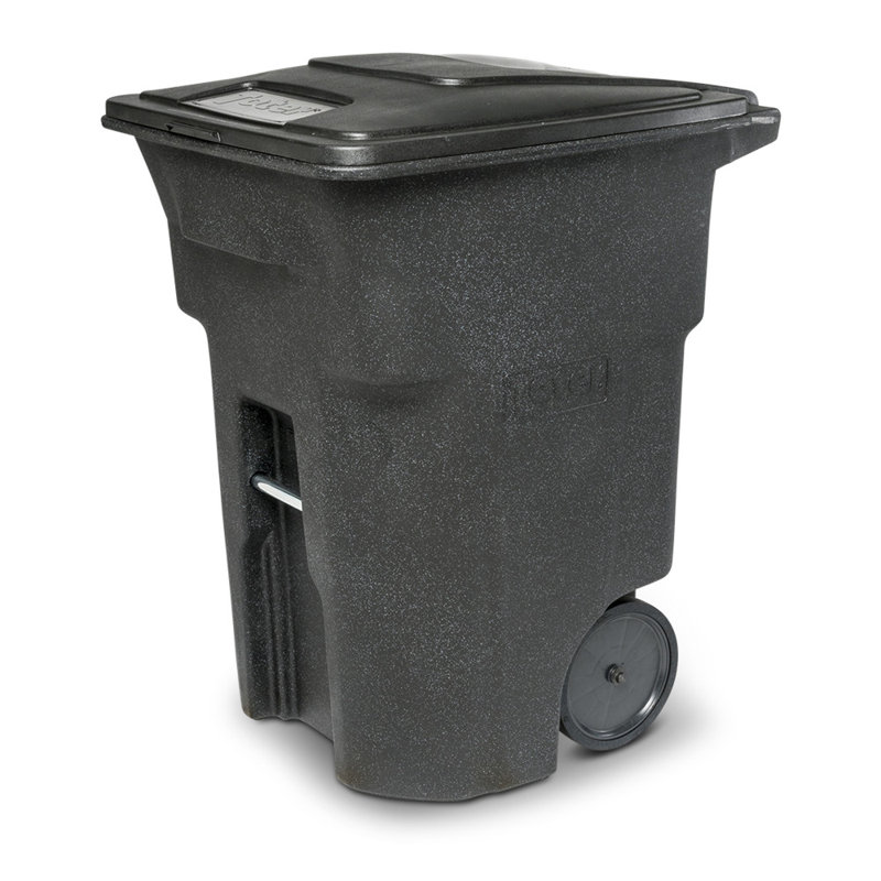 96 Gal. Trash Can With Smooth Wheels And Lid