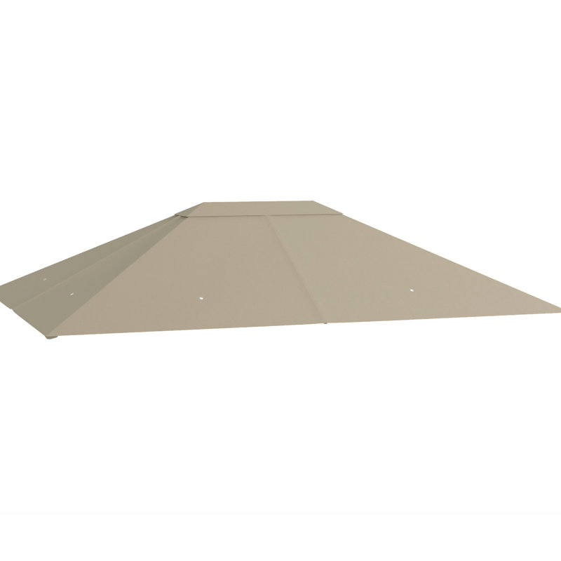 - Remplacement de pavillon d'extérieur 10 pi x 13 pi, kaki avec ventilation et auvent de drainage