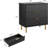 Modern 3 Drawer Dresser – Stylish Wood Chest with Gold Handles, Large Storage Drawers, Elegant Organizer for Bedroom, Living Room, Entryway-804047597