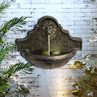 Handcrafted Outdoor Sculptural Fountain with Lights