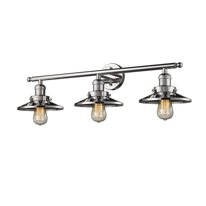 Applique murale à bras 3 lumières Gault, Nickel poli