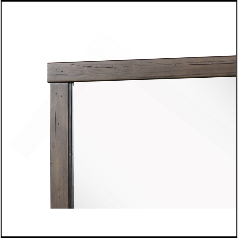 Square Mirror With Knotty Oak