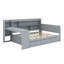 Lit de jour avec 3 tiroirs, ports USB et bureau-482464520