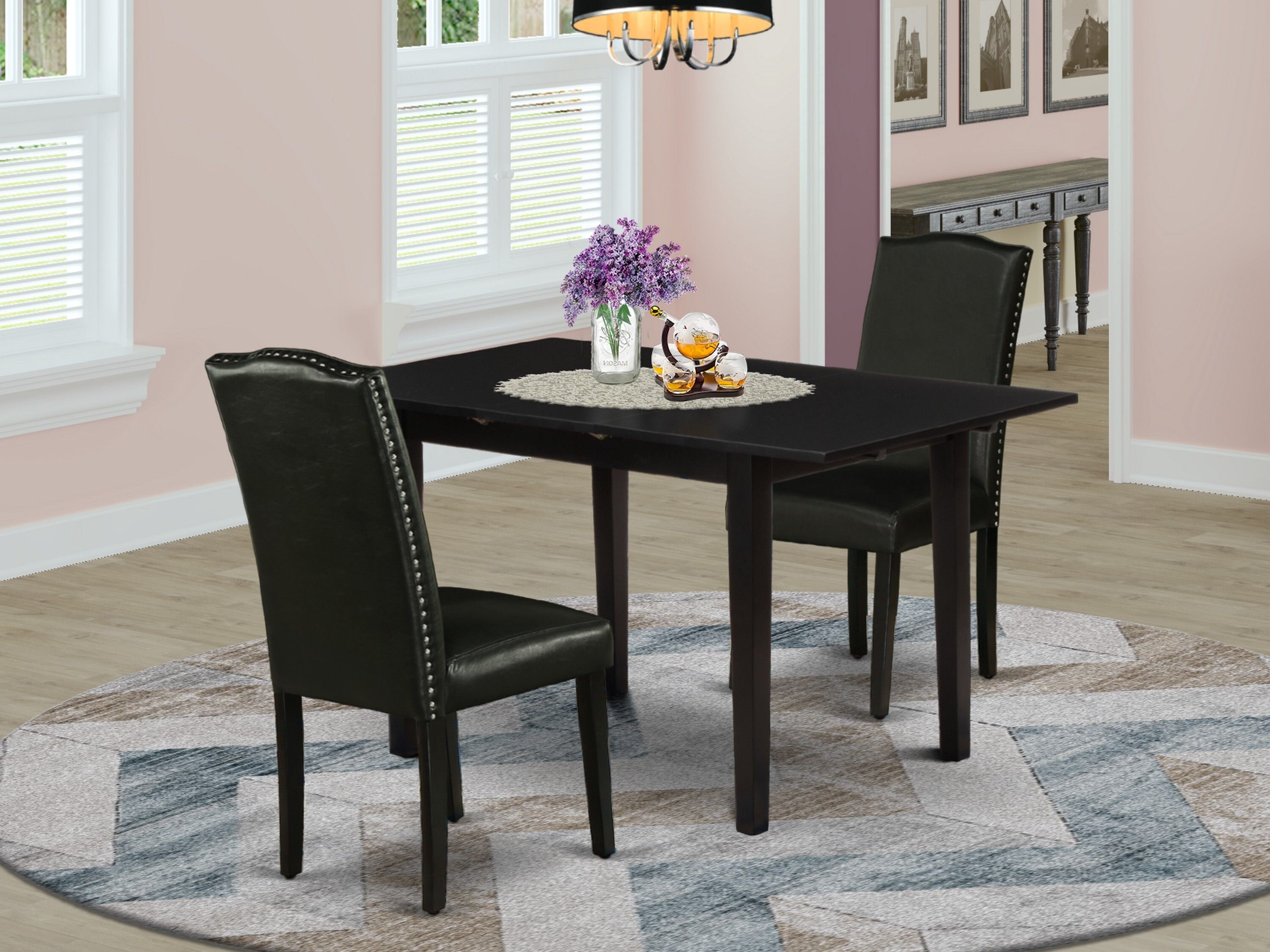 Latitude Run® Corean Extendable Solid Wood Dining Set | Wayfair