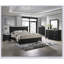 Commode contemporaine à 6 tiroirs avec plateau en faux marbre et finition noire contemporaine, parfaite pour les solutions de rangement élégantes.