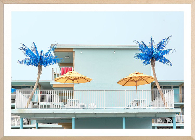 Wildwood Palms Print by Mimi Payne, Maple Framed Paper