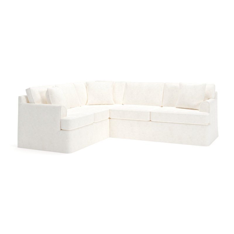 Canapé modulaire 2 pièces Conradina, Orienté à gauche (vu de face), Mélange de lin naturel Bevin