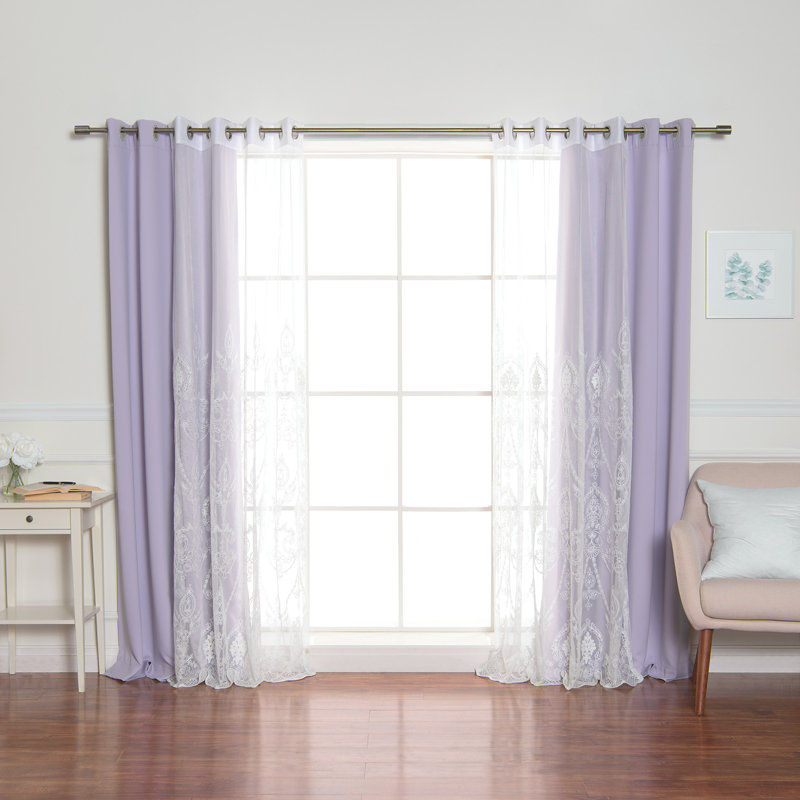 Portishead Room Darkening Curtain, 52" W x 84" L, Lilac