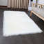 Eversole Handmade Shag Retangular White Rug-774972455