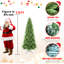 Arbre de Noël élancé de 8 pi pour les entrées d'appartements, 1612 pointes mixtes de PE +, assemblage simple et rapide de petites surfaces étroites, branches en PE +, support stable