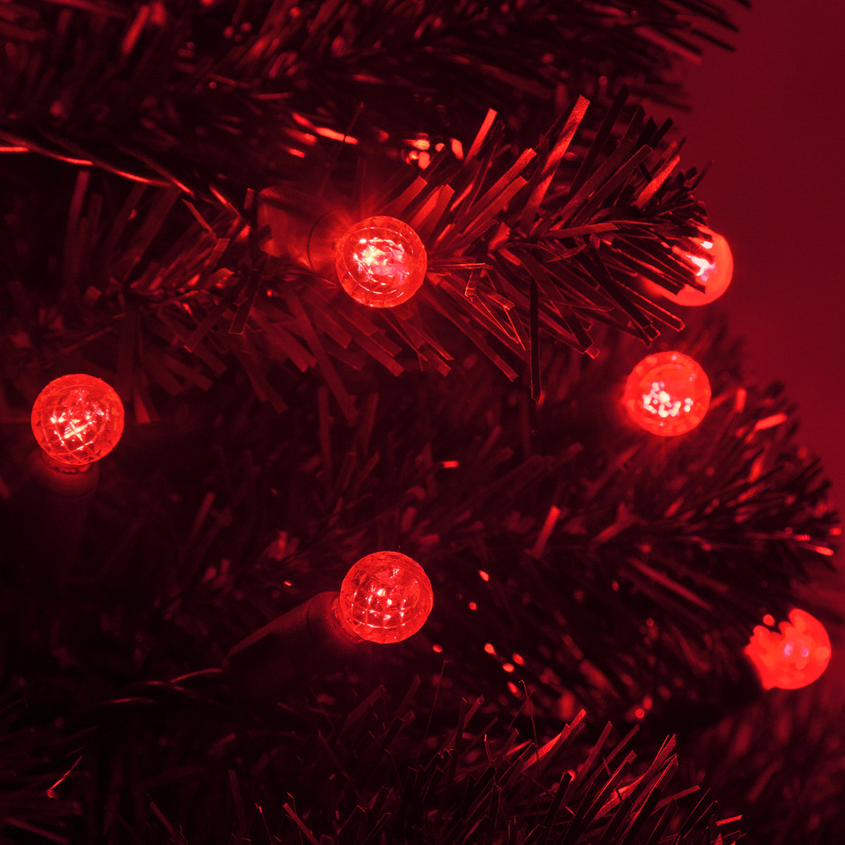 70-Light LED Mini Globe String Lights, Red