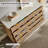 8-Drawer Fluted Dresser With Faux Marble Top & Triple-Room Storage-1434916442