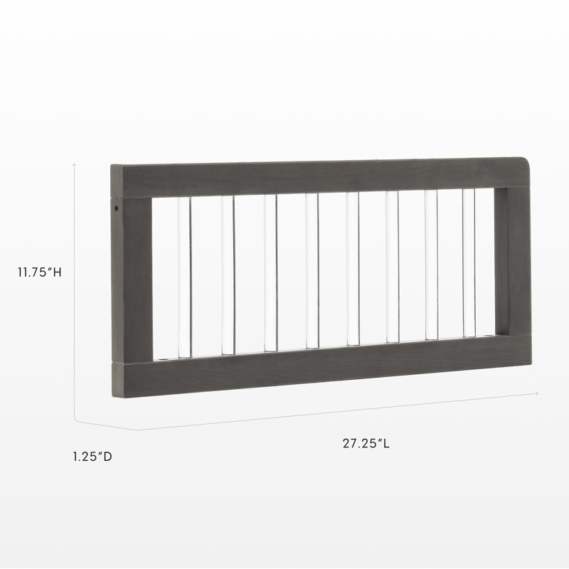 Vienna Toddler Guardrail, Darkwash Ash With Acrylic