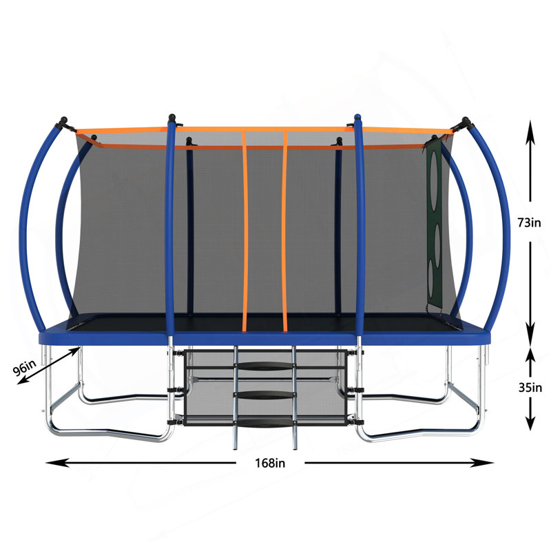 8 * 14 pi TRAMPOLINE, Bleu