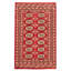 Tapis rouge foncé Malayka Peshawar Bokhara 2 pi 6 po x 3 pi 11 po