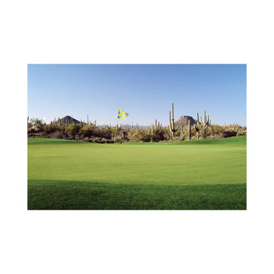 Golf Flag In A Golf Course, Troon North Golf Club, Scottsdale, Maricopa County, Arizona, USA by Panoramic Images - Wrapped Canvas Print