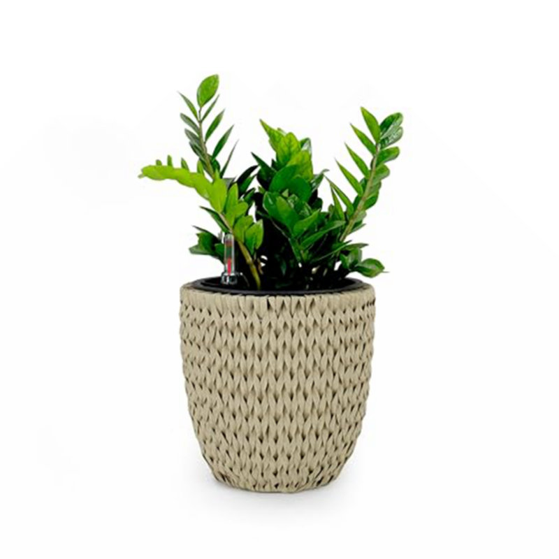 Pot à fleur Barmore, H 14,6 po x l 14,6 po x P 14,6 po, Beige
