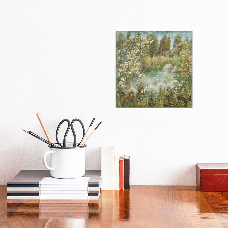 Enchanted Pond 1 Piece Wrapped Canvas Painting, 30.48 cm H x 30.48 cm W