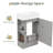 Roomfitters 18.6” Bathroom Vanity with Sink Cabinet with Two-Tier Shelf Left or Right Setup Slim Fit Design, Grey-1683049808