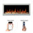 Litedeer Homes Latitude II ZEF48X 48" Smart Electric Fireplace | Ultra-Slim Wall Mounted & Recessed White Frame| HD Multi-Flame, Breathing Logs, App Control-93784672