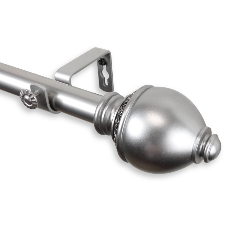 Tringle à rideaux simple Sibyl, l 48 po à 84 po, Nickel satiné
