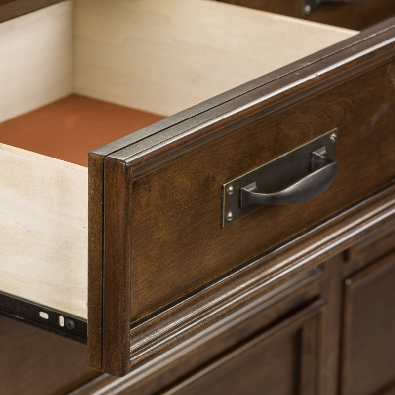 Commode 9 tiroirs en bois massif 64 po.