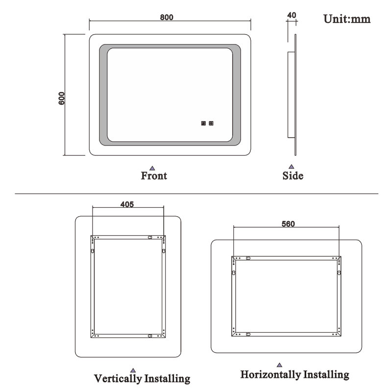 Owlswick Rectangle Mirror, 152.4 cm H x 203.2 cm W