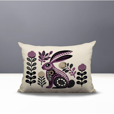 Timi Rabbit Reversible Indoor/Outdoor Lumbar Pillow