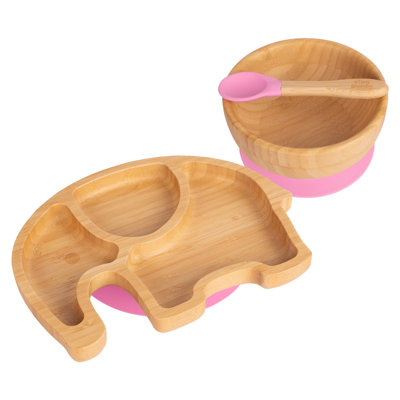 Tiny Dining - Children's Bamboo Suction Elephant Dinner