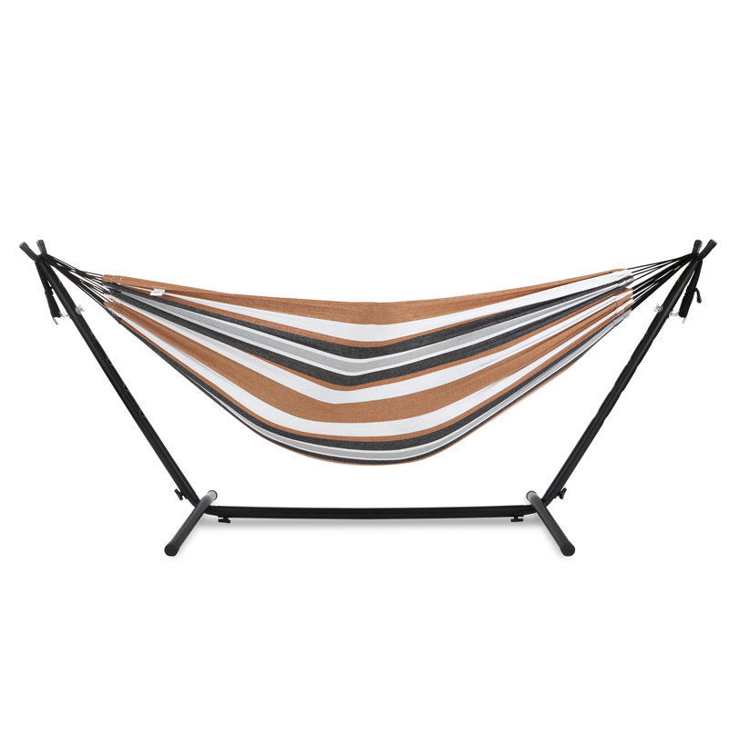 Abelina Double Spreader Bar Hammock with Stand, Natural Colours