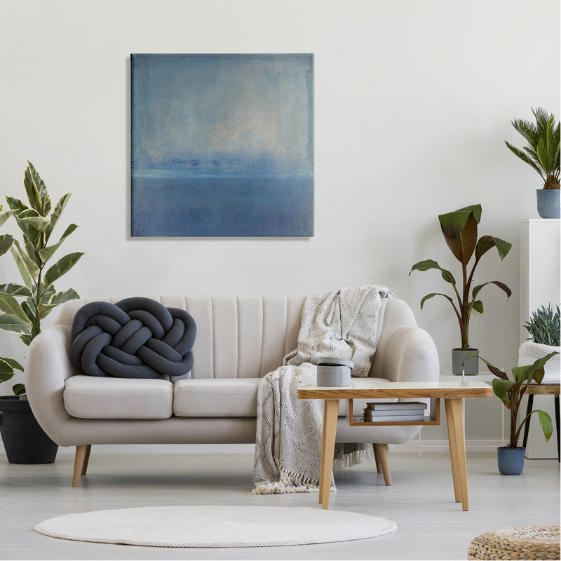 Art mural bleu abstrait par Tim Otoole, H 30 po x l 30 po x P 1,5 po