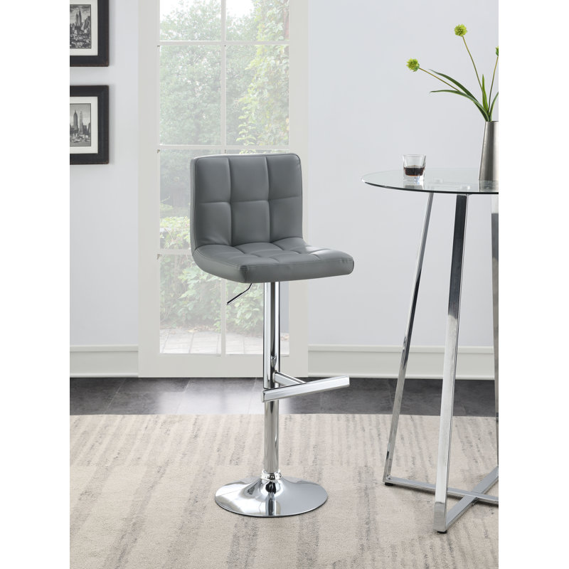 Tabouret de bar en cuir, Gris