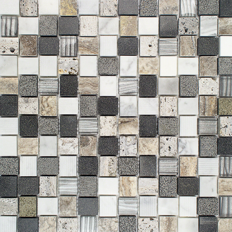 Drumlin 1" x 1" Marble Grid Mosaic Wall Tile