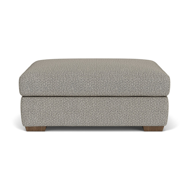 Square Ottoman, Gray Polypropylene/Olefin