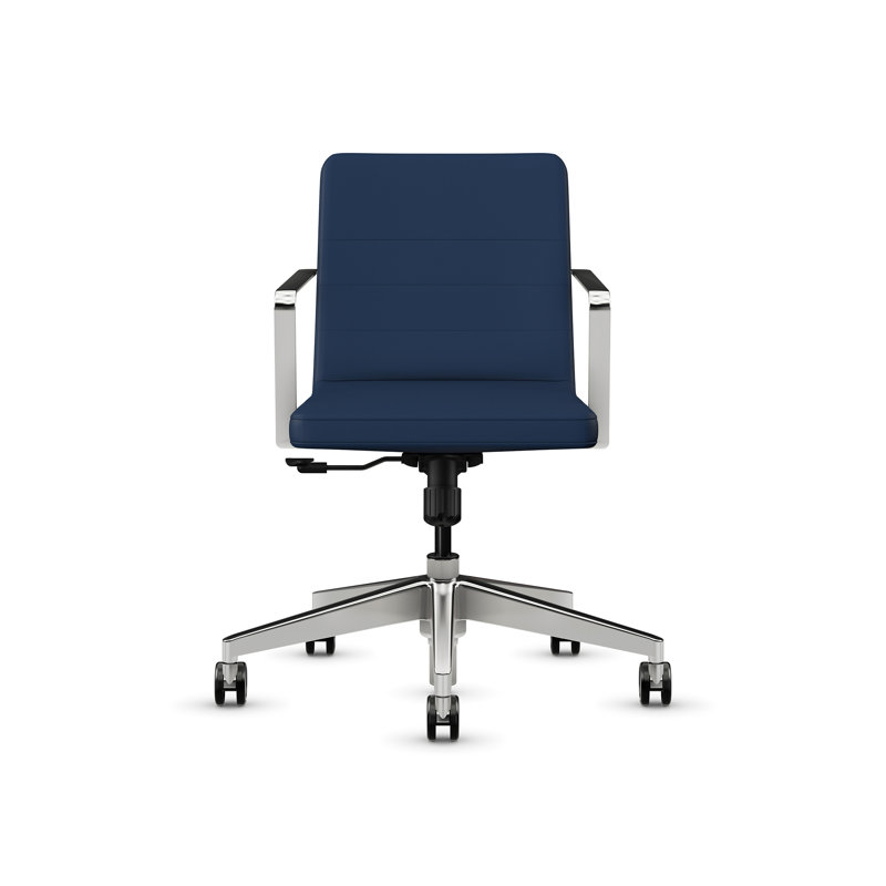 Sean Swivel Tilt Desk Chair from 9to5 Seating, Blue Vinyl