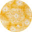 Tapis rond rond ikat blond Oneita