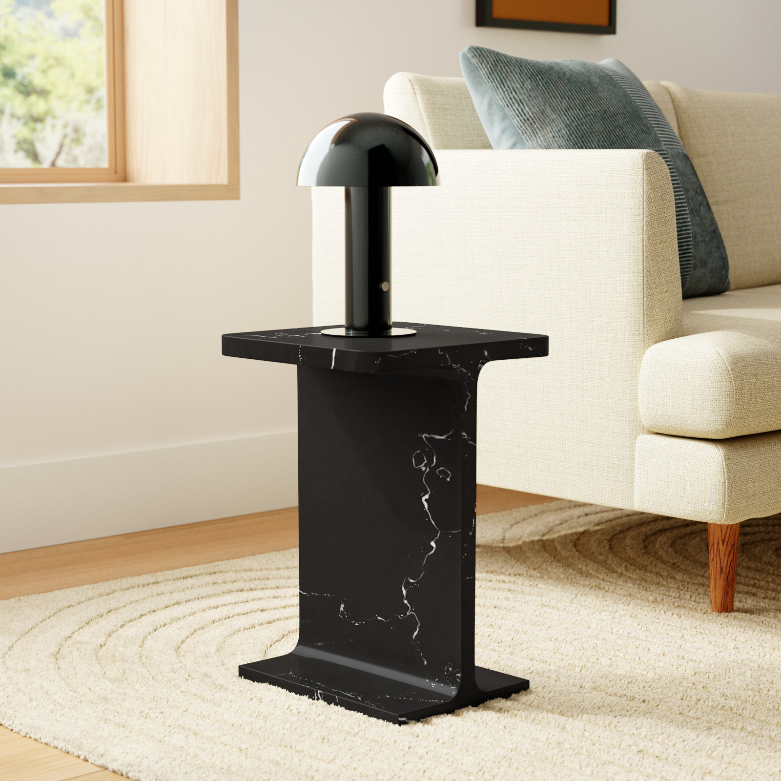 Rosanna End Table, Black