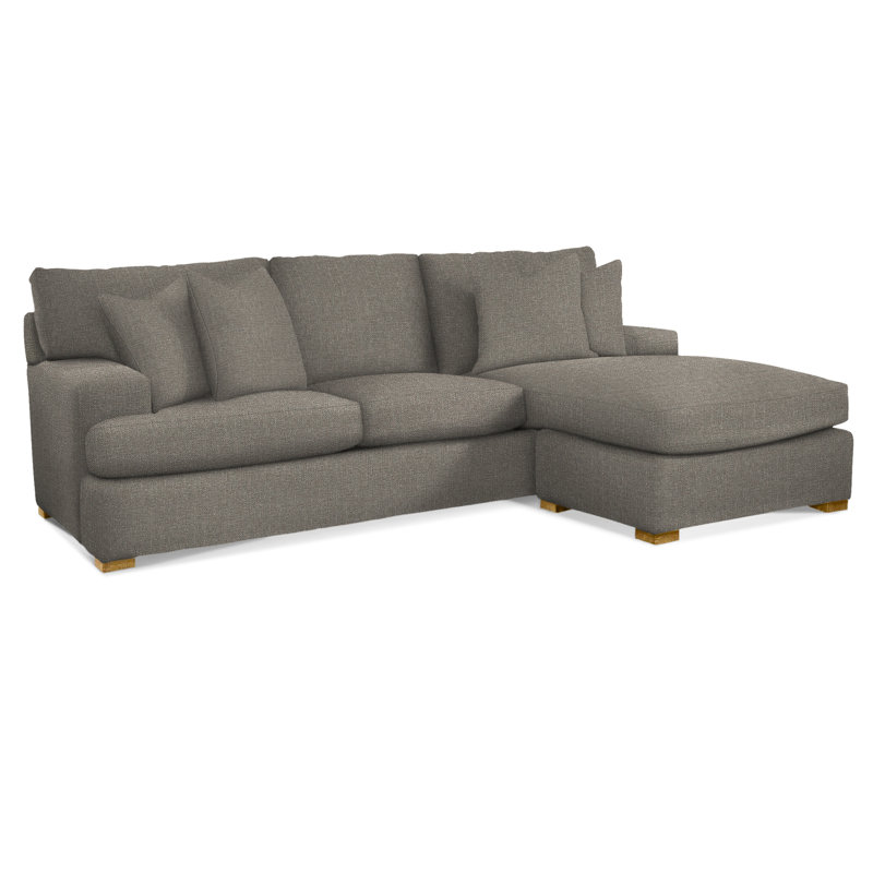 Cambria Upholstered Sectional Reversible, Gray Sugar Performance; 0863-84, Frost White