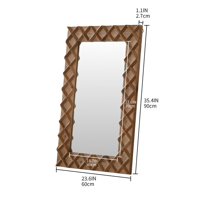 Solid Wood Rectangle Mirror
